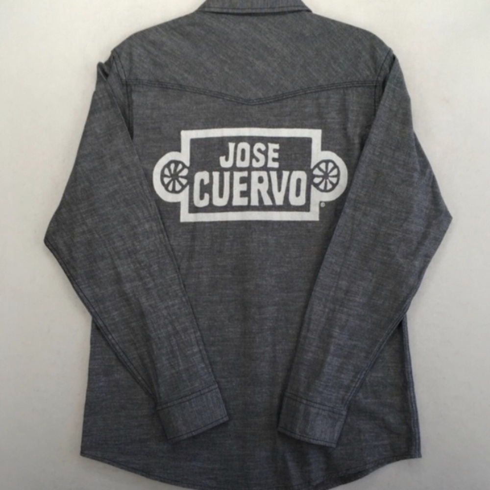NWT Burnside Men’s Grey Jose Cuervo Button Down Shirt Sz XL